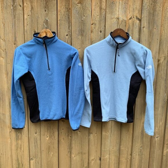 LOT OF 2 The North Face Fleece Half Zip Jackets Small - Picture 1 of 7